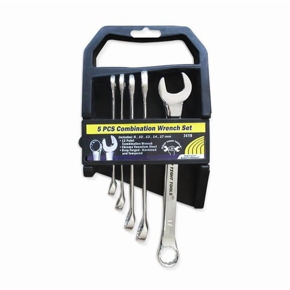 Metric Combination Spanner Wrench Set - 5 Piece