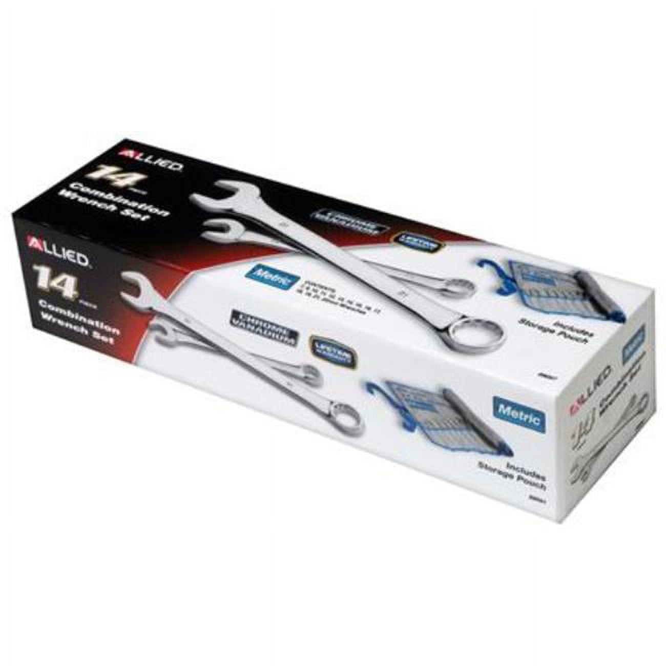 Metric Combination Wrench Set with Pouch 14 Piece