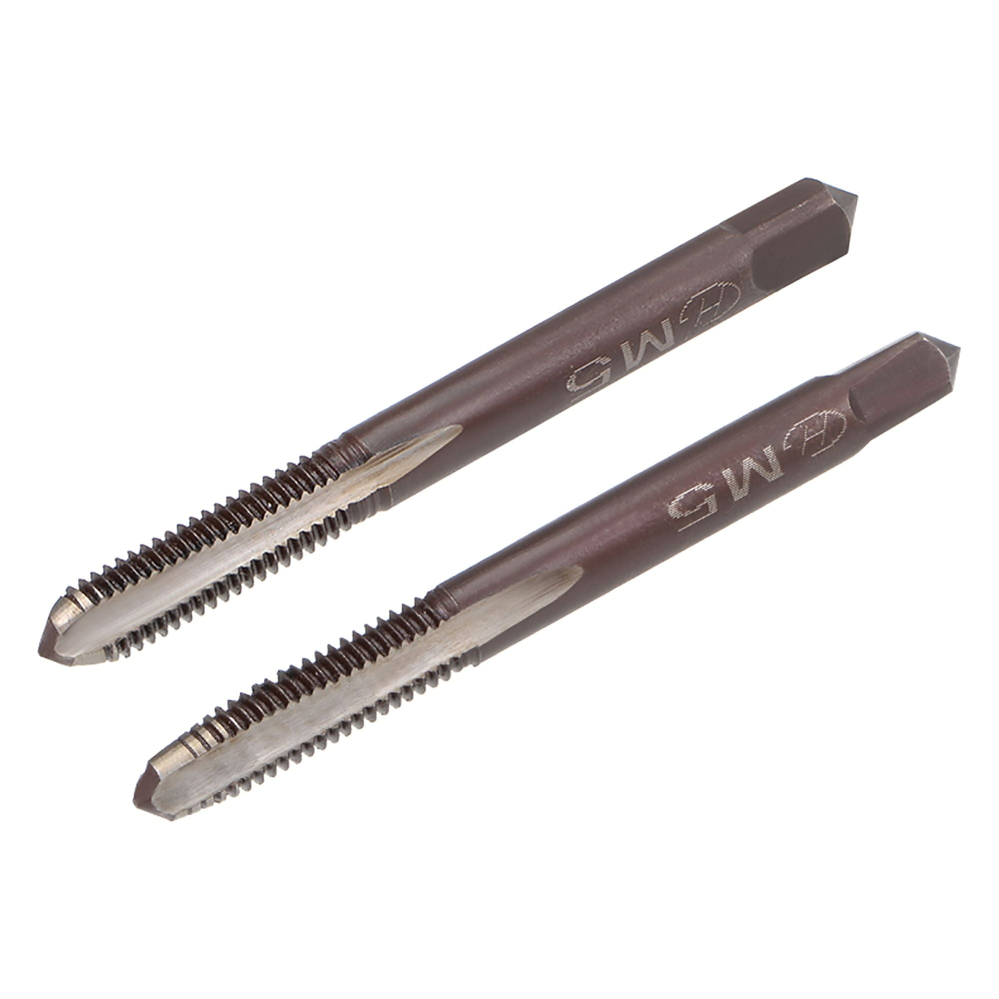 Metric Hand Tap M5 X 08 3 Straight Flute H2 Alloy Tool Steel 1 Pair