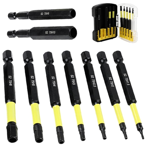 Metric Hexagonal Head Allen Wrenches Spanner Drill Bit Set for Professional Use