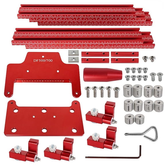 Metric Inch 1500mm Guide Rail Woodworking Tenon Jigsaw Connection Slotted Punching Positioning Guide Rail for DF500 700 Base System