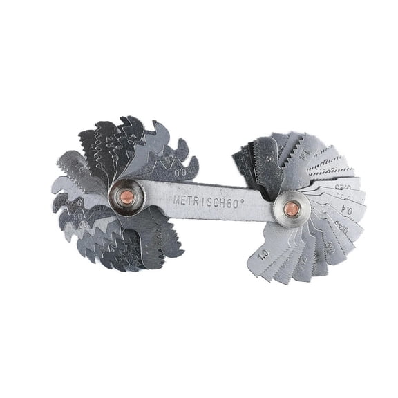 Metric-Inch 58-Piece Blade Thread Gauge 55 and 60 Degree Thread Pitch Gauge for Measuring Tools