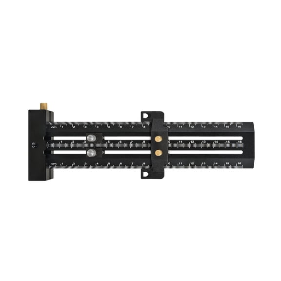 Metric/Inch T Shaped Marking Gauge with Needle Double Line Marking Ruler Woodworking Limit Ruler Scribing Marking Ruler