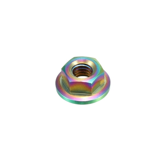 Metric M5 TC4 Titanium Hex Head Flange Nut (Colorful)