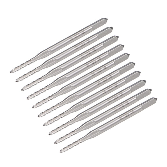 Metric Machine Tap M1.5 Thread 0.35 Pitch 3 Straight Flute High Speed Steel 10pcs