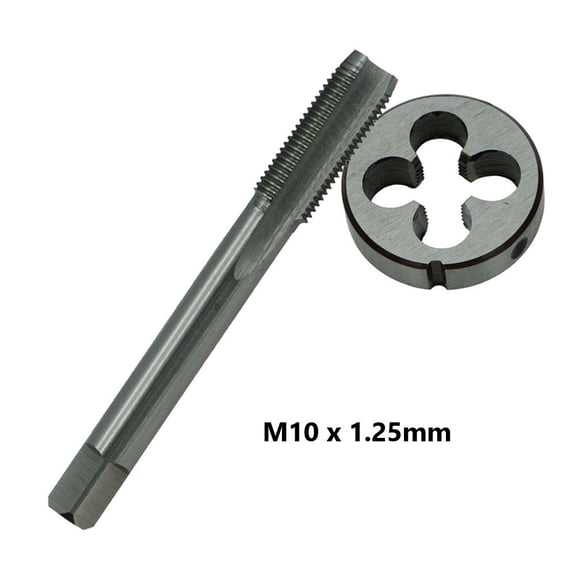 Metric Right Hand Die Tap And Plate Teeth Set M10X1.25 High-speed Steel Straight Flute Machine Taps Right Hand Pipe Tap And Die