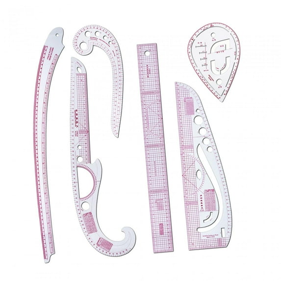 Metric Rulers Set Sew French Curve Ruler Set DIY Clothing Bendable Clothing Pattern Making Ruler for Pattern Makers 6 Pieces
