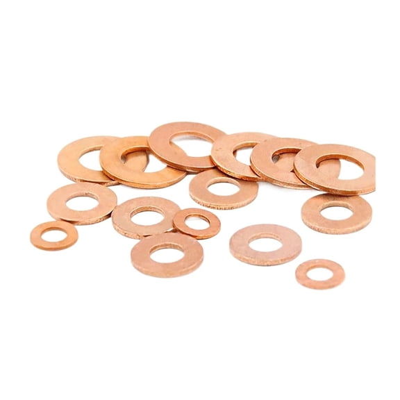 Metric Screw M3 M4 M5 M6 M8 M10 M12 T2 Copper Washer Length for Model Aircraft Car DIY(M6x12x1 10PCS)