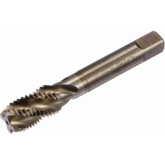 Metric Spiral Flute Thread Taps, M16 x 2 H2 Screw Threading Tap, Machine Tapping Tools for Machinist Repair (M35 Cobalt High Speed Steel (HSS-CO), Uncoated)