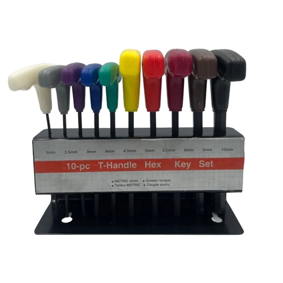 Metric T Handle Hex Key Set