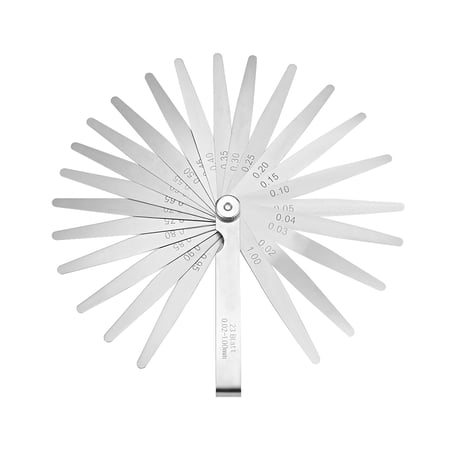 Unique Bargains Metric Thickness Feeler Gauge 0.02-1.00mm 23 Tip Mn Steel Measuring Tool for Gap Width