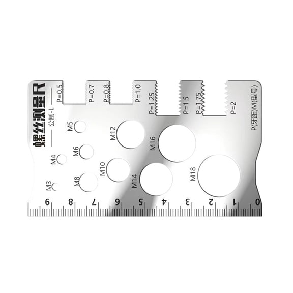 Metric Thread Measurement Gauges With Accuracy Marking For Drill Bit Tap Size Identification Thread Calipers