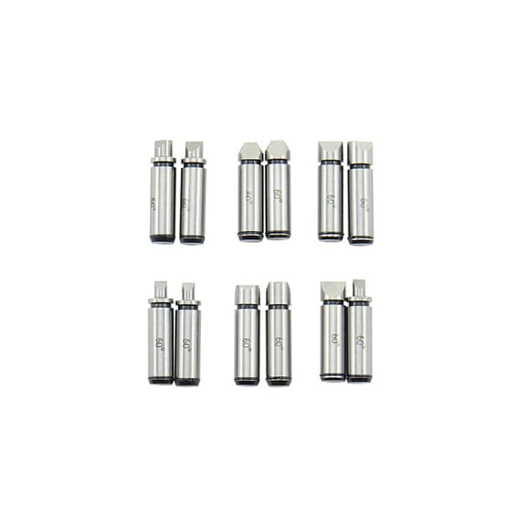 Metric Thread Micrometer Anvils 6 Pairs Set TPI New [Sizes: .4-.5mm, .6-.9, 1-1.75, 2-3, 3.5-5, 5.5-7] 303-2236 !)$$Tools