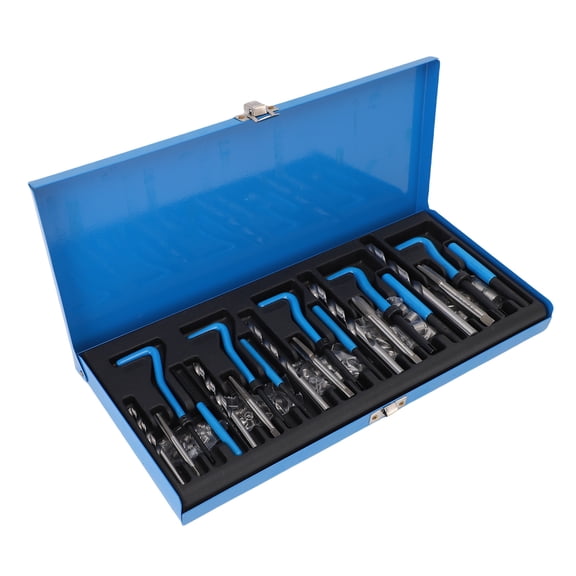 Metric Thread Repair Kit - 131 Pcs Professional HSS Threaded Insert Tool Set for Auto Repair, M5 M6 M8 M10 M12