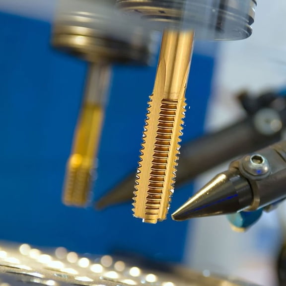 Metric Thread Tap M8 X 1.25 120Mm Long Ti-Coated High Speed Steel Straight Flute