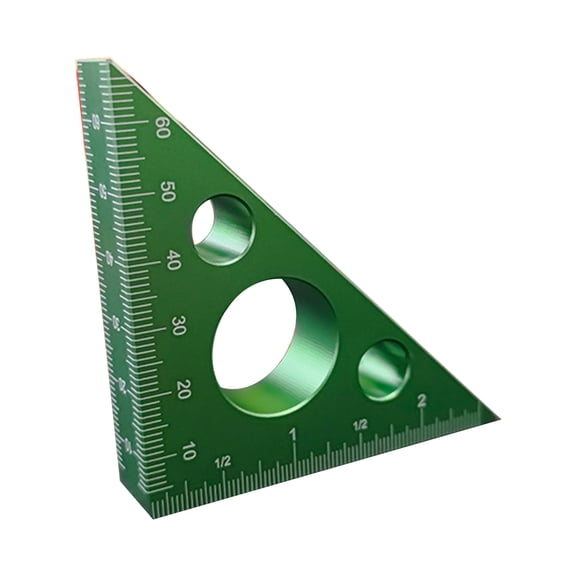 Metricand InchSawing Table Height Gauges 45 Degree Measuring Triangular Ruler Aluminum Right Angled Ruler