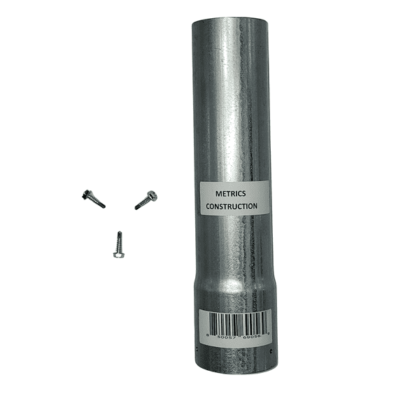 Metrics Construction Fire Resistant Steel Fence Post Extender, 2-3/8 in dia x 06 in