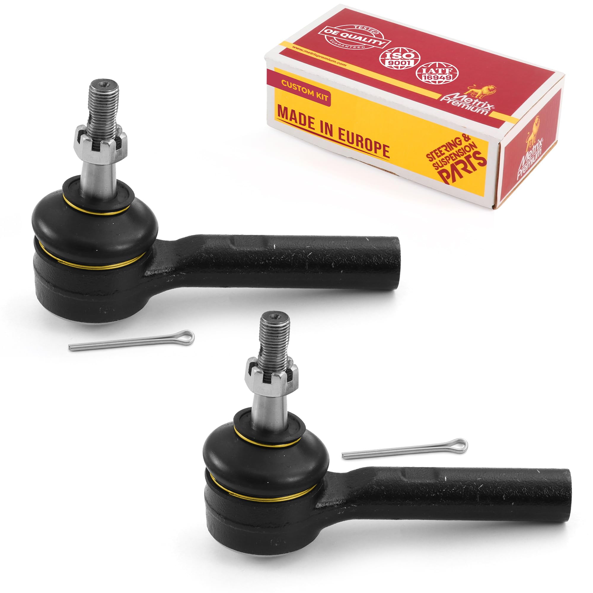 Metrix Premium Chassis Parts - 2 PC Front Outer Tie Rod End Kit Fits 07-10 Chrysler Sebring, 11-14 200, 07-10 Cirrus, 09-20 Dodge Journey, 08-14 Avenger, 07-12 Caliber, ES800408, Made in Europe