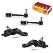 Metrix Premium Chassis Parts - 4 PC L/R Front Sway Bar Stabilizer End Link & L/R Front Lower Ball Joint Kit Fits 04-07 Toyota Sequoia, 04-06 Tundra, Replacement K90680, K80522, K80521