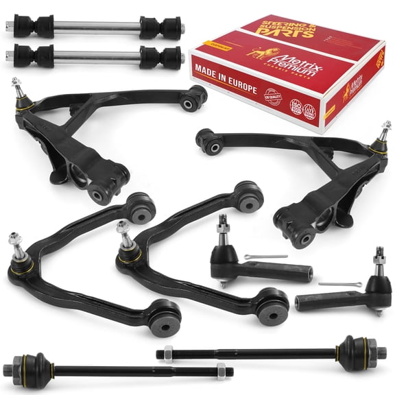 Metrix Premium Chassis Parts - 10 PC Front End Suspension Kit Fits 2002-2006 Cadillac Escalade, 1999-2006 Chevrolet Silverado 1500 4WD, 2004-2006 GMC Sierra 1500 RWD, 2000-2006 Yukon, Made in Europe