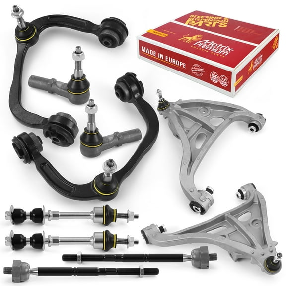 Metrix Premium Chassis Parts - 10 PC Front End Suspension Kit Fits 2005-2008 Ford F-150 Base Payload 4WD, 2006-2008 Lincoln Mark LT Base Payload 4WD w/Straight Shaped Sway Bars, Made in Europe