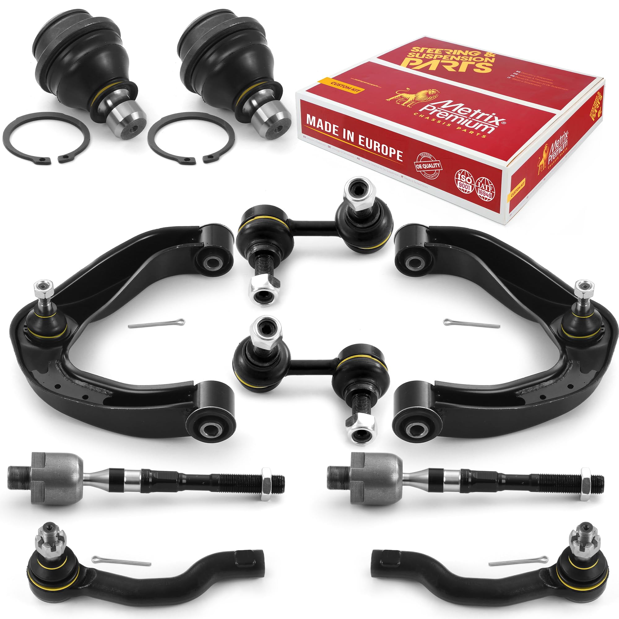 Metrix Premium Chassis Parts - 10 PC Front End Suspension Kit Fits