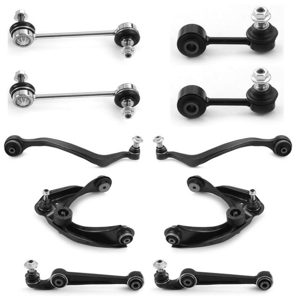 Metrix Premium Chassis Parts - 10 PC Front End Suspension Kit Fits 2010-2012 Ford Fusion, Replacement Sway Bar Links, Control Arms, Made in Europe