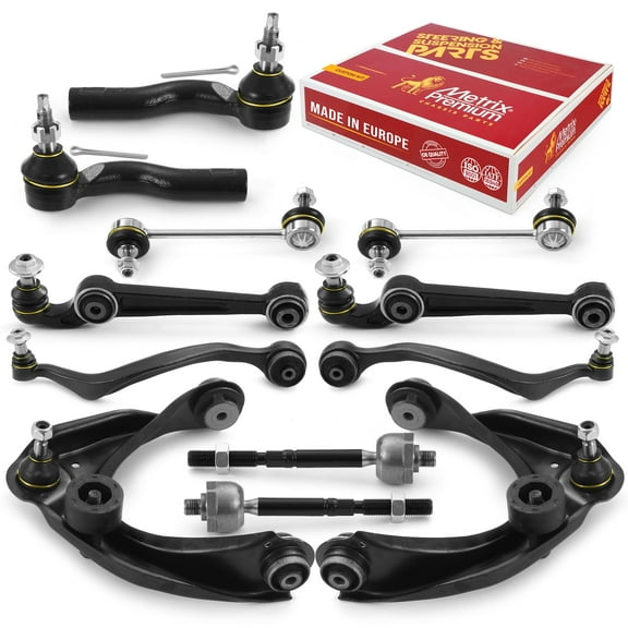 Metrix Premium Chassis Parts -12 PC Front End Suspension Kit Fits 10-12 Ford Fusion 2.5L 4-Cylinder,10-11 Mercury Milan 2.5L 4-Cylinder,Made in Europe