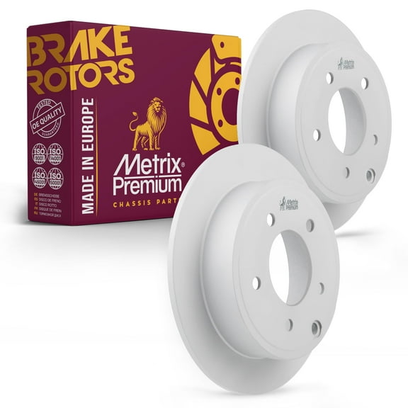 Metrix Premium Chassis Parts - 10.31 inch (262mm) 2 PC Rear Coated Solid Disc Brake Rotor Fits Chrysler 200, Chrysler Sebring, Dodge Avenger, Dodge Caliber, Jeep Compass, Patriot, Mitsubishi Lancer