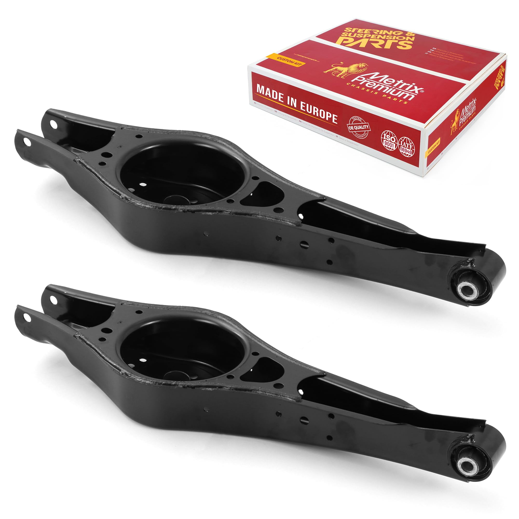 Metrix Premium Chassis Parts - 2 PC Rear Lower Rearward Control Arm Kit Fits 17-18 Audi RS Q3, 15-18 Q3, 06-14 Volkswagen GTI, 06-22 Passat, 06-09 Rabbit, 05-18 Jetta, RK642309