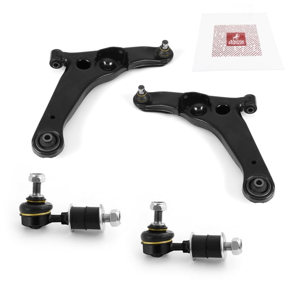 Metrix Premium Chassis Parts - 4 PC Front L/R Lower Control Arm & Front L/R Sway Bar Stabilizer End Link Kit Fits 2003-06 Mitsubishi Outlander, Replacement RK620547, RK620546, K750181