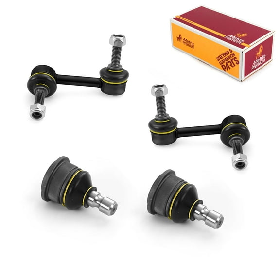 Metrix Premium Chassis Parts - 4 PC Front L/R Sway Bar Stabilizer End Link & Front Upper L/R Ball Joint Kit Fits 03 Isuzu Ascender, 02-03 Chevrolet Trailblazer, 02-03 GMC Envoy, K6666, K6665, K6664