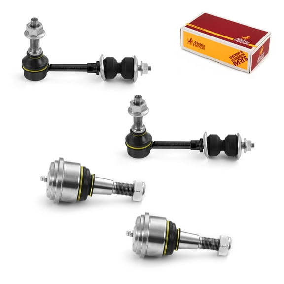 Metrix Premium Chassis Parts - 4 PC Front L/R Sway Bar Stabilizer End Link & Front Upper L/R Ball Joint Kit Fits 06-08 Dodge Ram 1500 4WD, 06-09 Ram 2500 4WD, Ram 3500 4WD, K80766 K7460