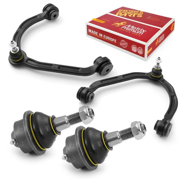 Metrix Premium Chassis Parts - 4 PC Front L/R Upper Control Arm & Front Lower L/R Ball Joint Kit Fits 15-22 Chevrolet Express Cargo, 03-22 GMC Savana 3500, RK641505 RK641506 K6711
