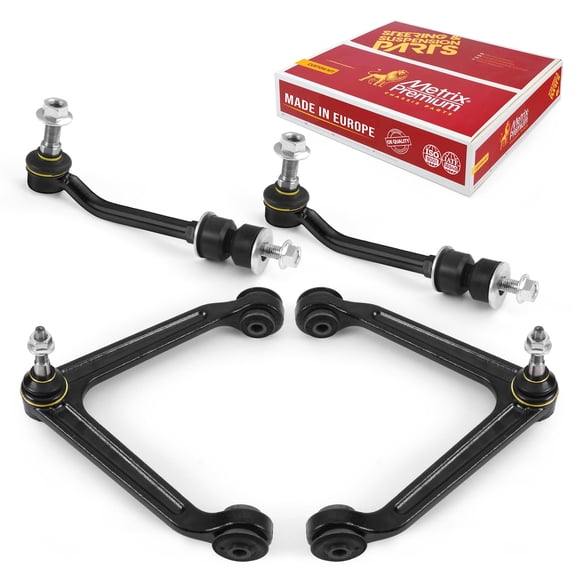 Metrix Premium Chassis Parts - 4 PC Front L/R Upper Control Arm & Front Sway Bar Stabilizer End Link Kit Fits 07-09 Chrysler Aspen, 05-09 Dodge Durango, Replacement RK7424, K750026