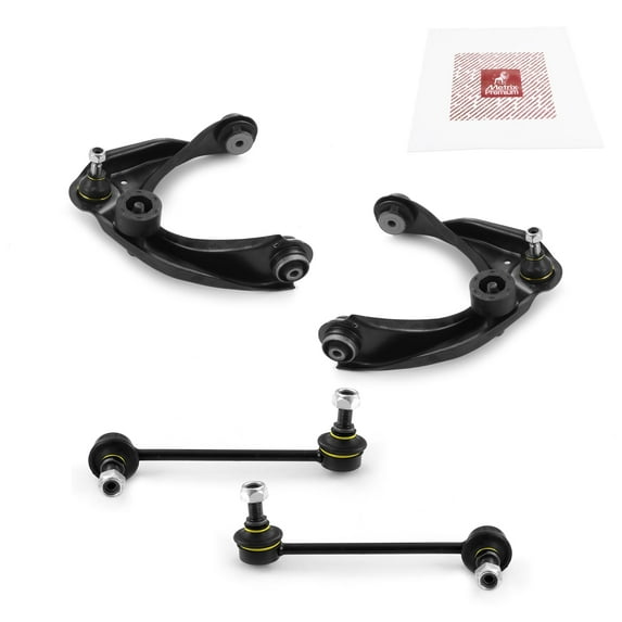 Metrix Premium Chassis Parts - 4 PC Front L R Upper Control Arm Front Sway Bar Stabilizer End Link Kit Fits 03-05 Mazda 6