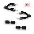 thumbnail image 1 of Metrix Premium Chassis Parts - 4 PC Front L/R Upper Control Arm & Front Sway Bar Stabilizer End Link Kit Fits 93-97 Honda Civic del Sol, 92 Civic, Replacement RK90449, RK90448, K90123, 1 of 7