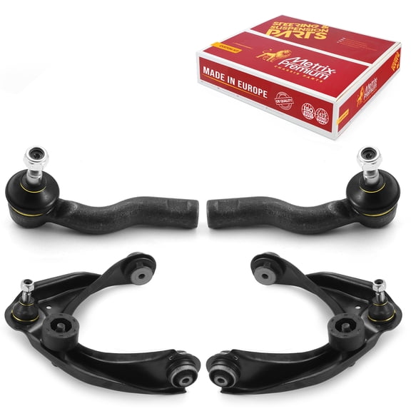 Metrix Premium Chassis Parts - 4 PC Front L/R Upper Control Arm & Outer Tie Rod End Kit Fits 06-07 Mazda 6, 10-12 Ford Fusion, 10-11 Mercury Milan, RK620636 RK620635 ES800028, ES800027 Made in Europe