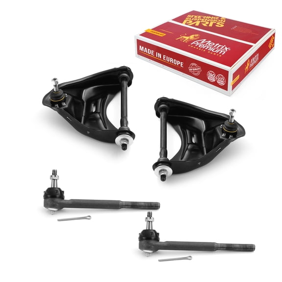 Metrix Premium Chassis Parts - 4 PC Front L/R Upper Control Arm & Outer Tie Rod End Kit Fits 82-87 Buick Regal, Pontiac Grand Prix, 87-95 Chevrolet LLV, 83-90 GMC S15, RK620261, RK620260, ES2033RLT