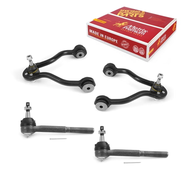 Metrix Premium Chassis Parts - 4 PC Front L/R Upper Control Arm & Outer Tie Rod End Kit Fits 94-99 Chevrolet K1500 Suburban, 92-93 Blazer, 88-99 GMC K1500, RK620720 RK620719 ES2836RL, Made in Europe