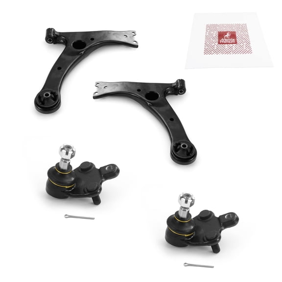 Metrix Premium Chassis Parts - 4 PC Front Lower Control Arm & Ball Joint Kit Fits 03-08 Pontiac Vibe, 03-08 Toyota Matrix, 05-10 Scion tC, Replacement RK640361, RK640360, K500175