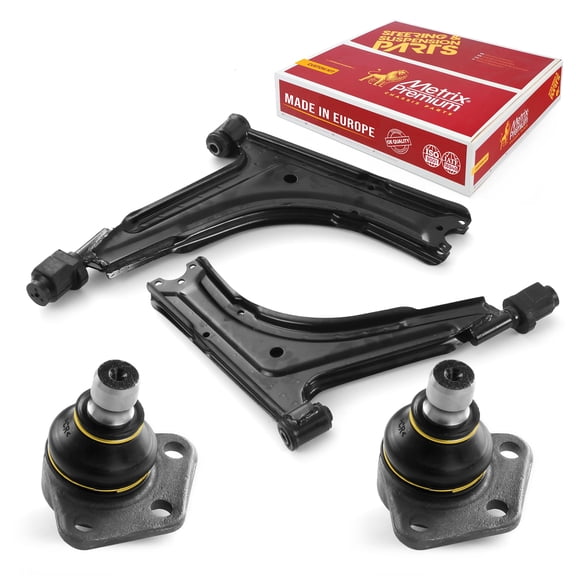 Metrix Premium Chassis Parts - 4 PC Front Lower Control Arm & Ball Joint Kit Fits 87-88 Porsche 924, 82-88 Volkswagen Scirocco, 81-84 Jetta, 81-84 Rabbit, Replacement 521-584, K9061