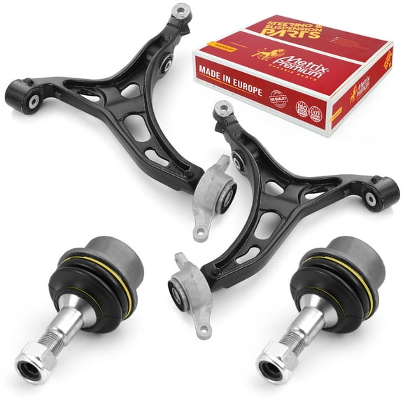 Metrix Premium Chassis Parts - 4 PC Front Lower Control Arm & Front Lower Ball Joint Kit Fits 11-15 Dodge Durango, 11-15 Jeep Grand Cherokee, Replacement RK642831, RK642830, K500372
