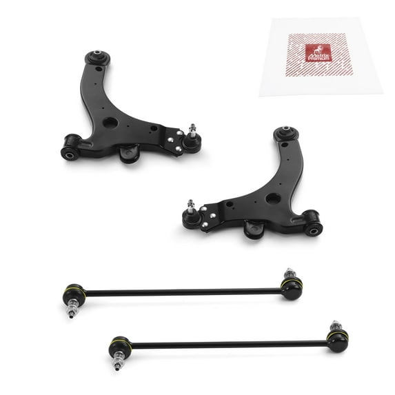 Metrix Premium Chassis Parts - 4 PC Front Lower Control Arm & Front Sway Bar Stabilizer End Link Kit Fits 08-09 Buick Allure, 04-05 Pontiac Grand Prix, RK620568, RK620569, K80852