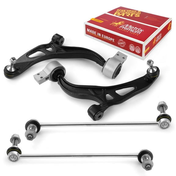 Metrix Premium Chassis Parts - 4 PC Front Lower Control Arm & Front Sway Bar Stabilizer End Link Kit Fits 13-19 Ford Police Interceptor Utility, 11-19 Explorer, RK622216, RK622215, K750617, K750616