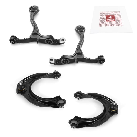 Metrix Premium Chassis Parts - 4 PC Front Lower & Front Upper Control Arm Kit Fits 2009-2014 Acura TSX, 2008-2012 Honda Accord, Replacement RK641113, RK641112, RK620615, RK620614