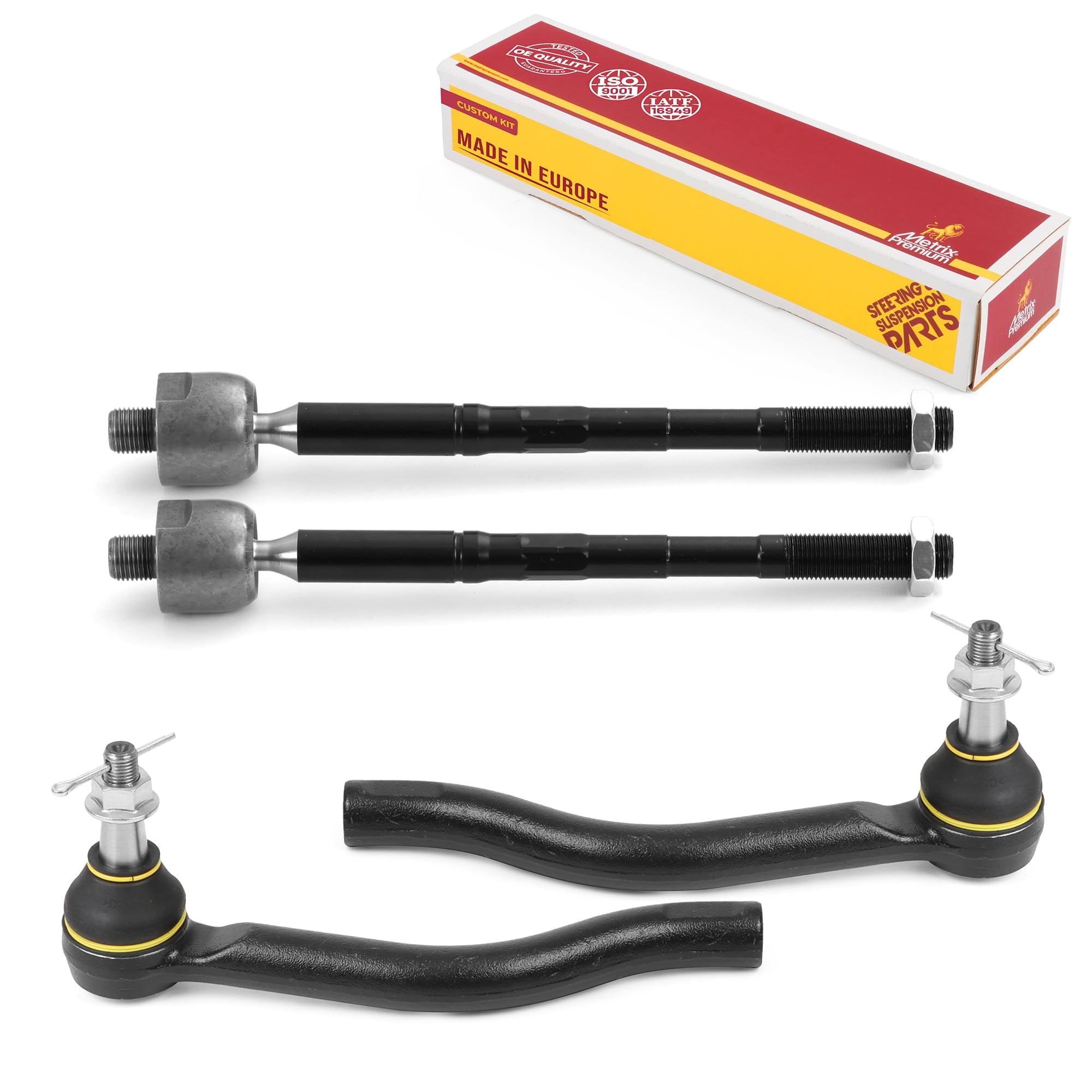 Metrix Premium Chassis Parts - 4 PC Front Outer & Inner Tie Rod End Kit Fits 2013-2020 Nissan Pathfinder, 2014-2019 Infiniti QX60, 2013 JX35, Replacement ES801265, ES801266, EV801209