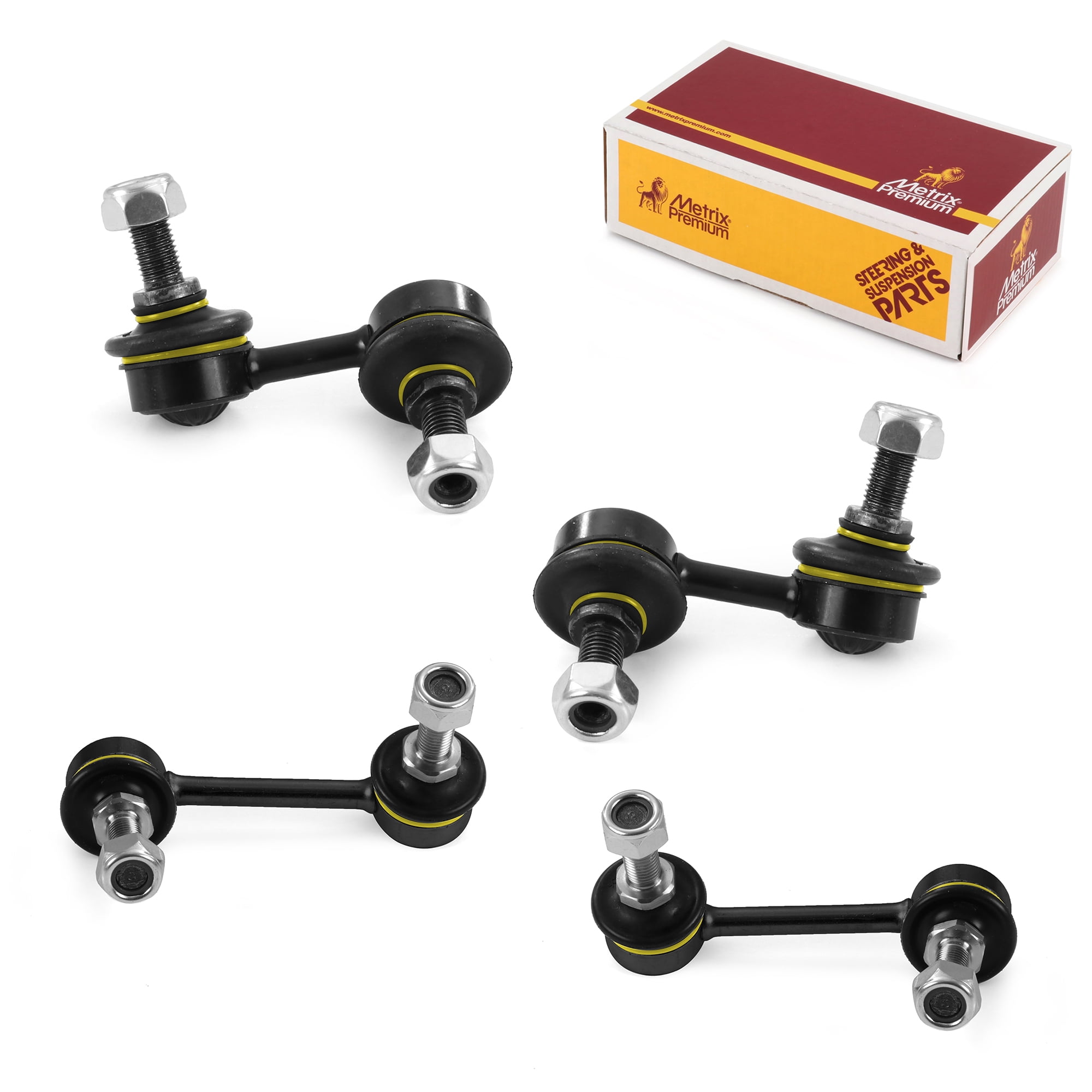 Metrix Premium Chassis Parts - 4 PC Front & Rear Sway Bar Stabilizer End Link Kit Fits 03-06 Honda Element, 07-10 Element 4WD, 07-10 Element FWD, 11 Element, K90455 K90454 K80466 K80465