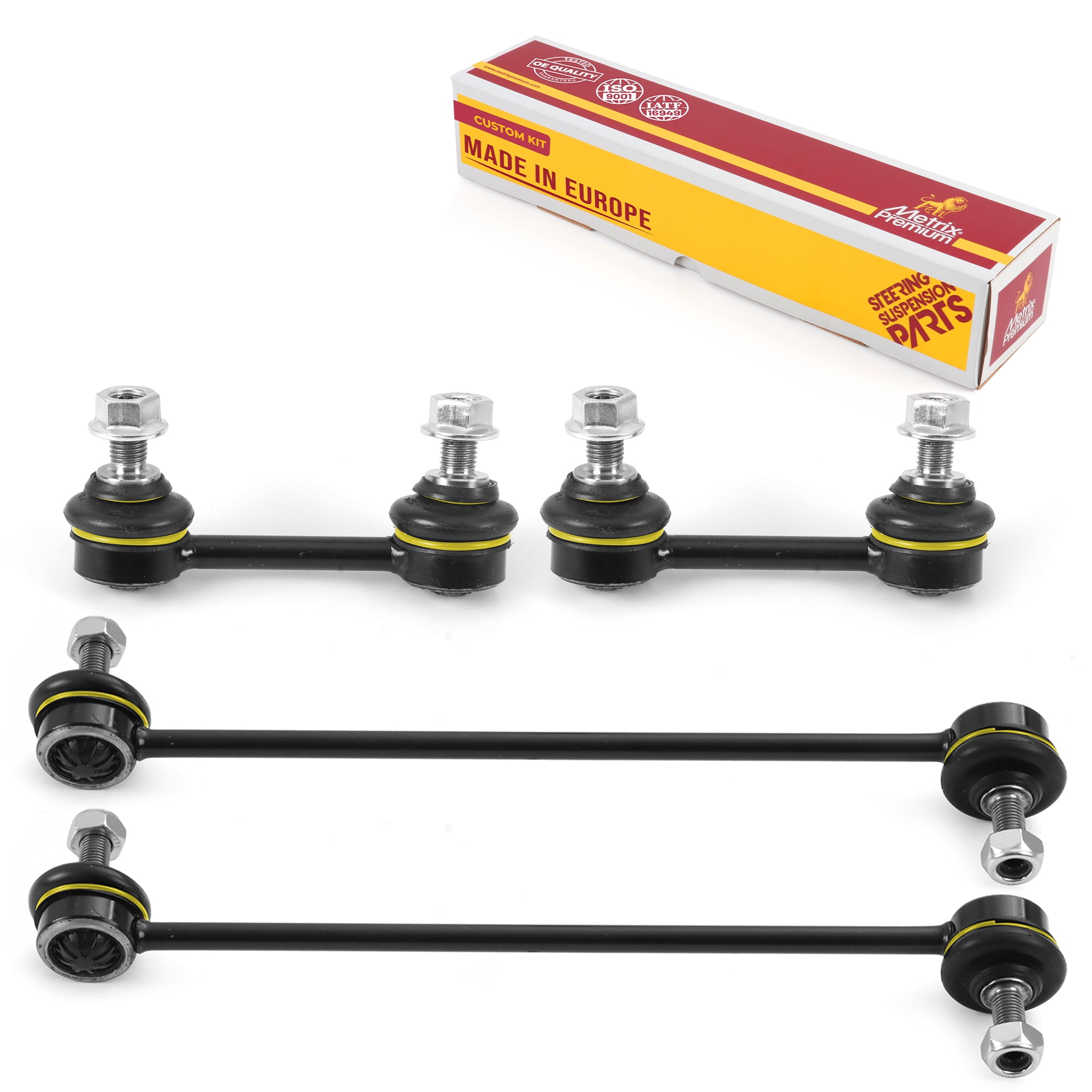 Metrix Premium Chassis Parts - 4 PC Front & Rear Sway Bar Stabilizer End Link Kit Fits 10-11 Mitsubishi Endeavor FWD, 06-12 Eclipse, 04-08 Endeavor FWD, 04-12 Galant, K80296, K750030