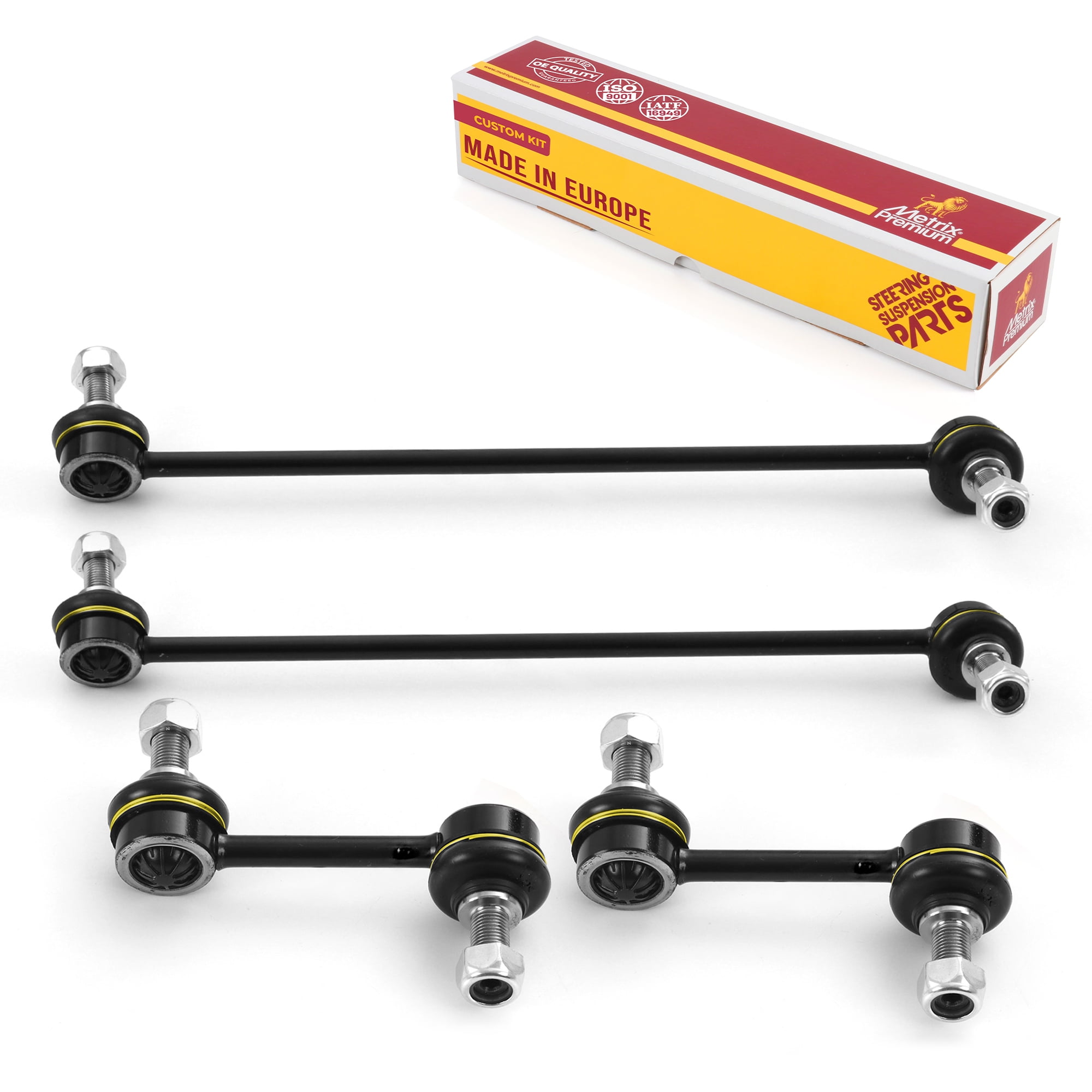 Metrix Premium Chassis Parts - 4 PC Front & Rear Sway Bar Stabilizer End Link Kit Fits 11-13 Kia Sorento, 07-12 Hyundai Santa Fe, 07-12 Veracruz, Replacement K750205, K750204, K750279